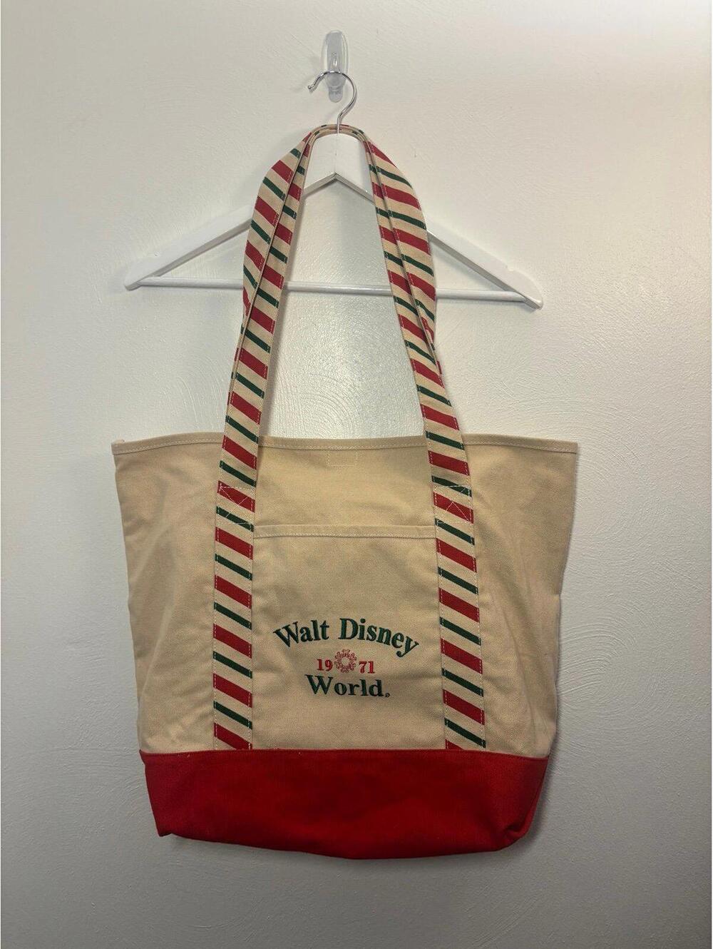 Walt Disney World Canvas Christmas Tote Bag